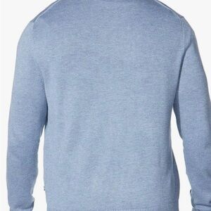 Nautical Men's Blue quarter zip Sweater, size Large